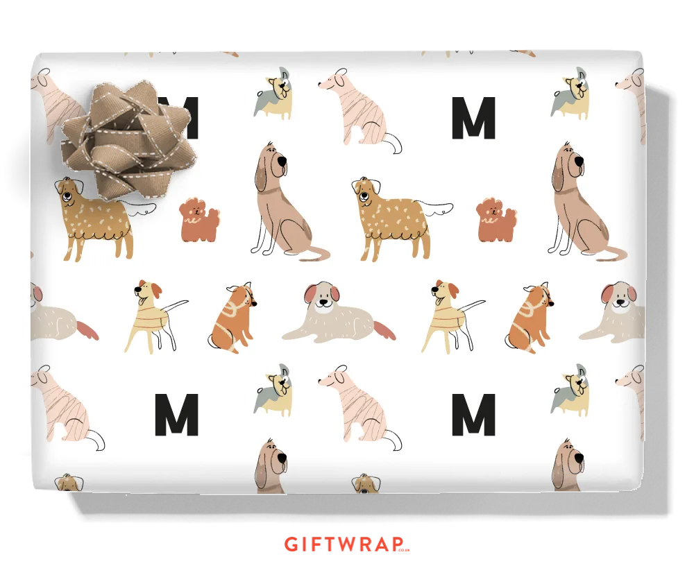 Dogs Personalised Wrapping Paper