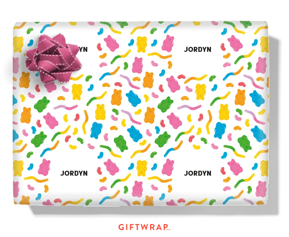 Gummy Sweets Personalised Wrapping Paper