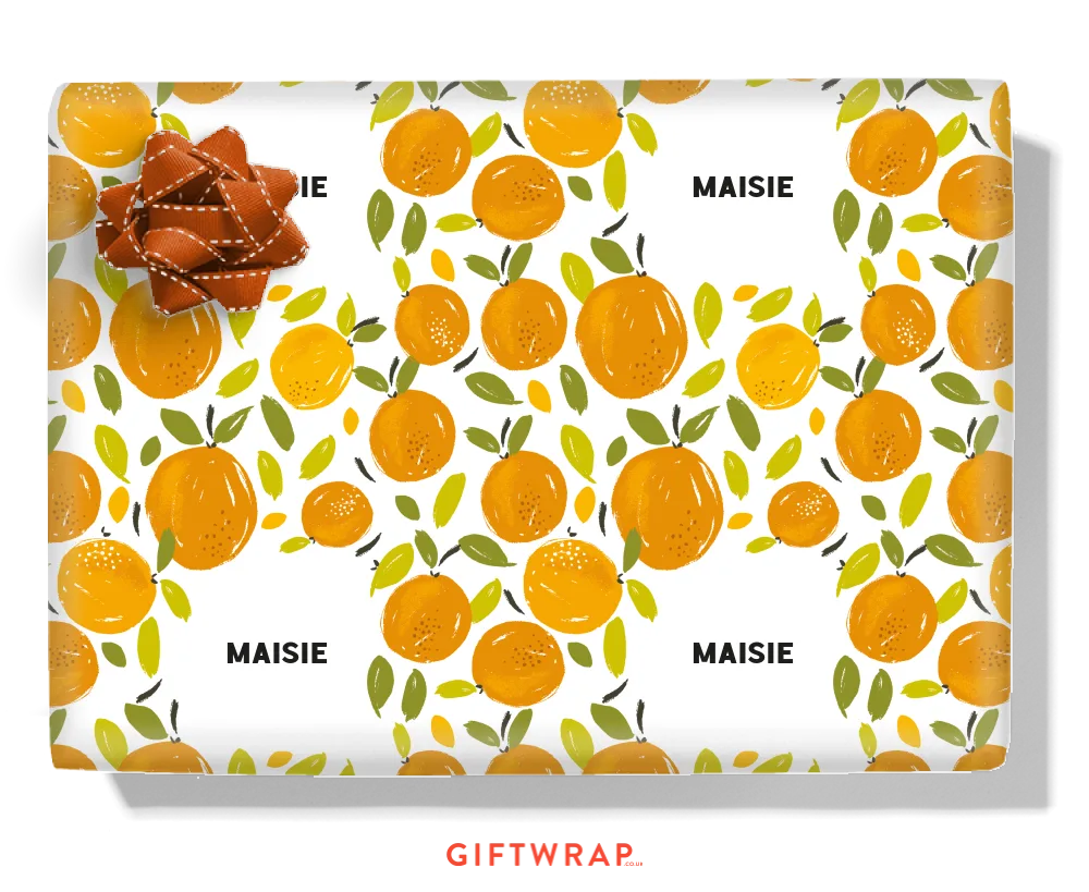 Oranges Personalised Wrapping Paper