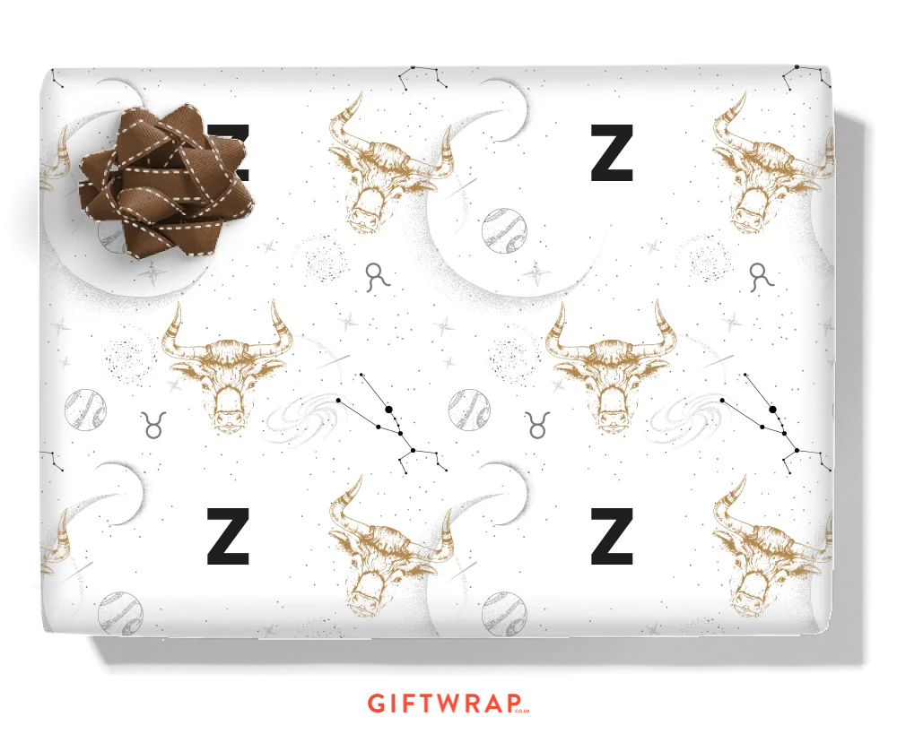 Taurus Personalised Wrapping Paper