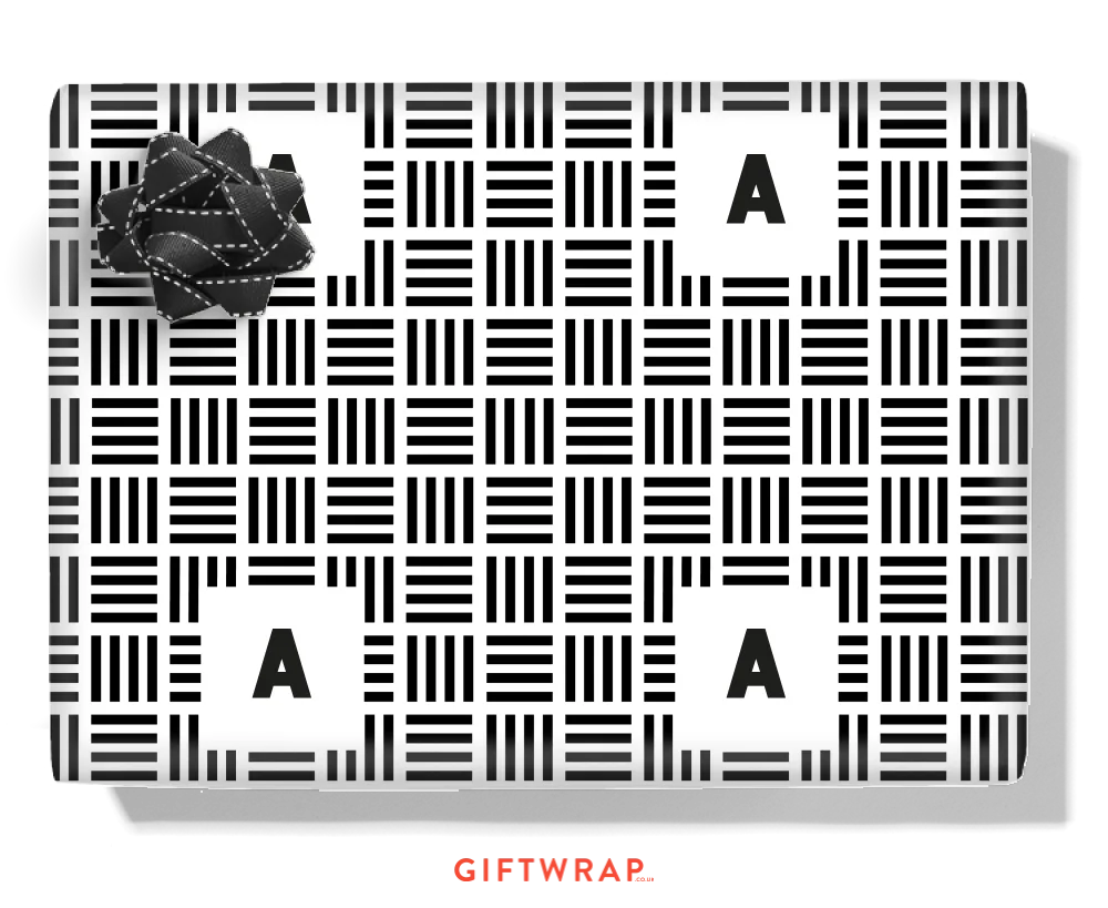 Monochromatic Personalised Wrapping Paper