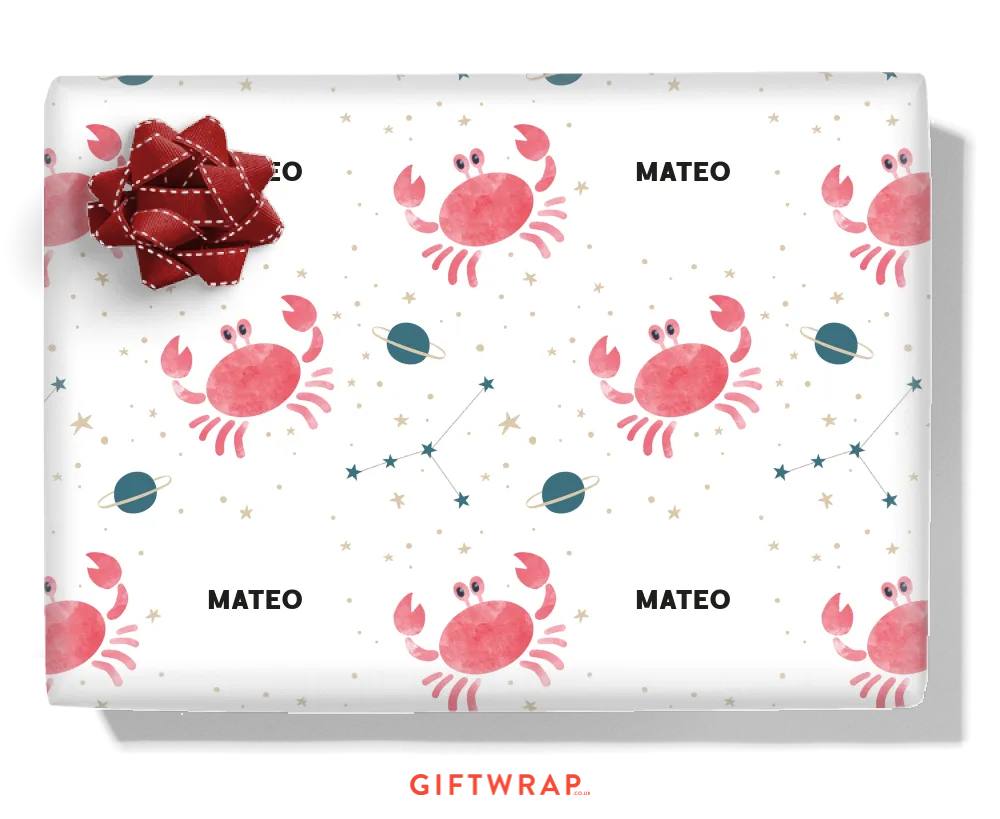 Cute Cancer Personalised Wrapping Paper