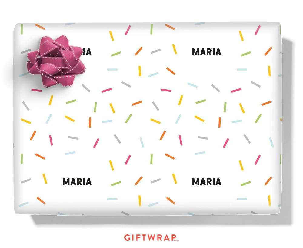 Confetti Sprinkles Personalised Wrapping Paper