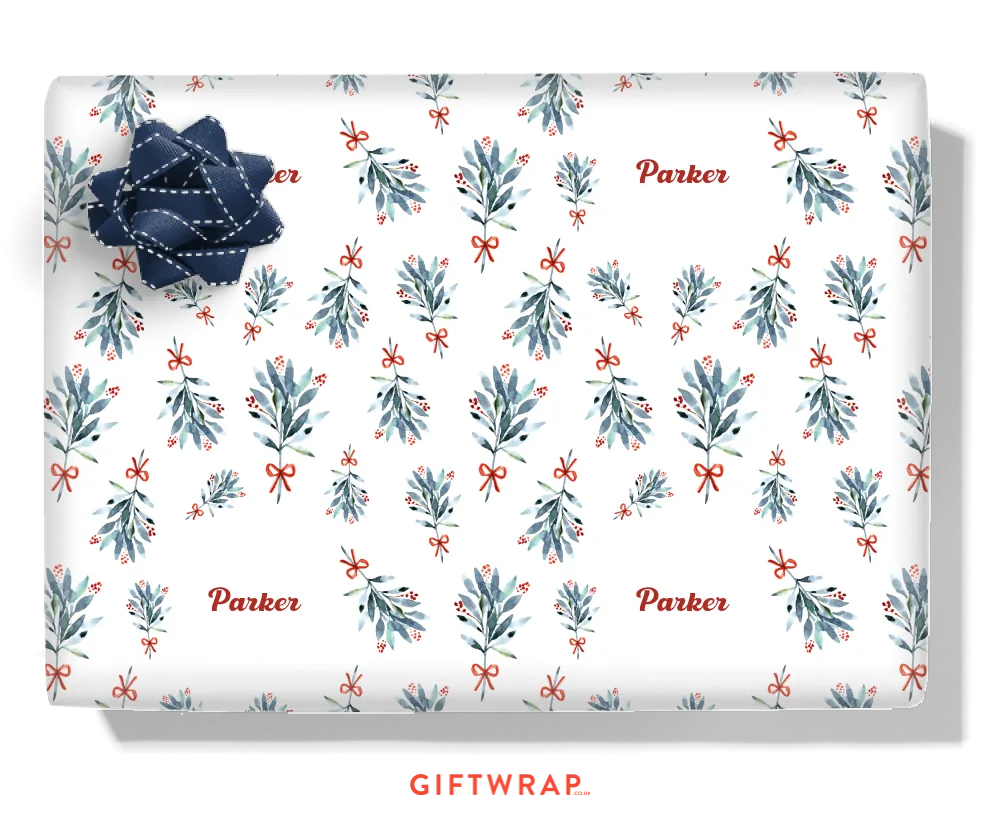 Winter Bouquet Personalised Wrapping Paper