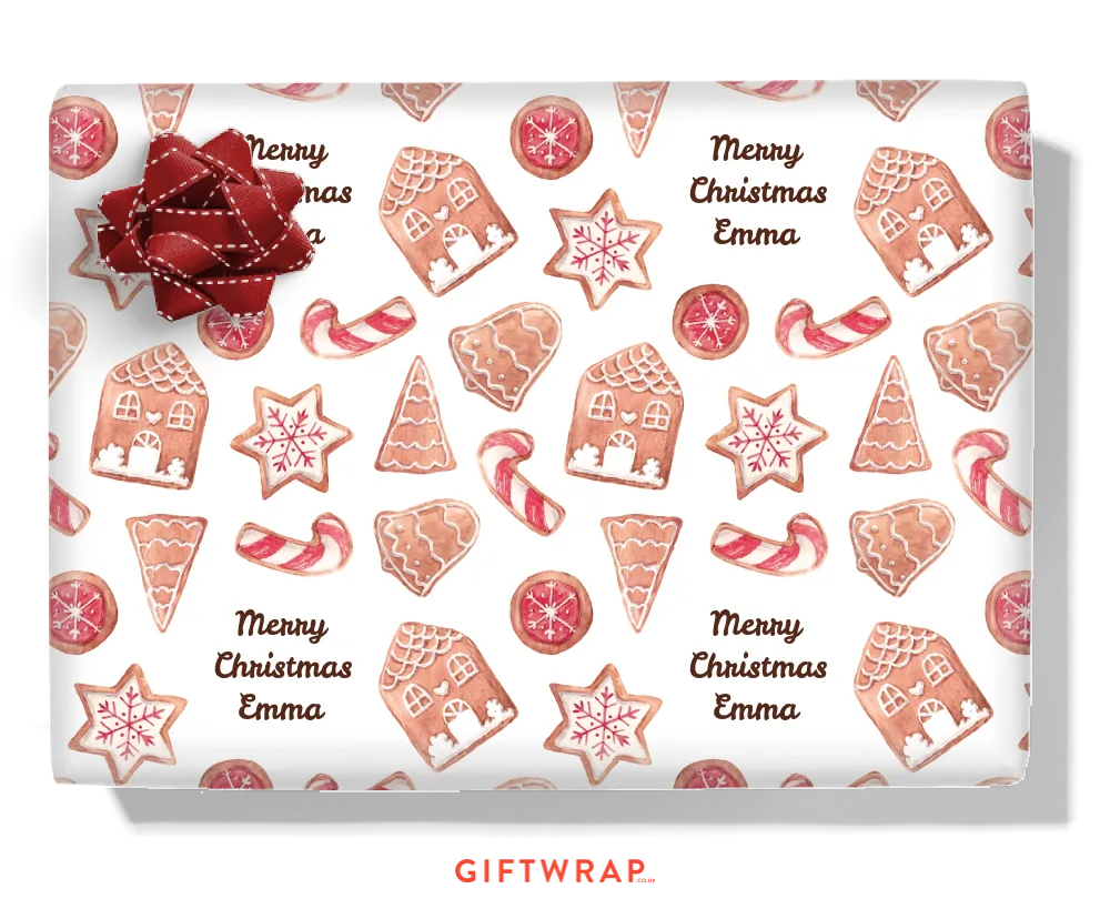 Christmas Cookies Personalised Wrapping Paper