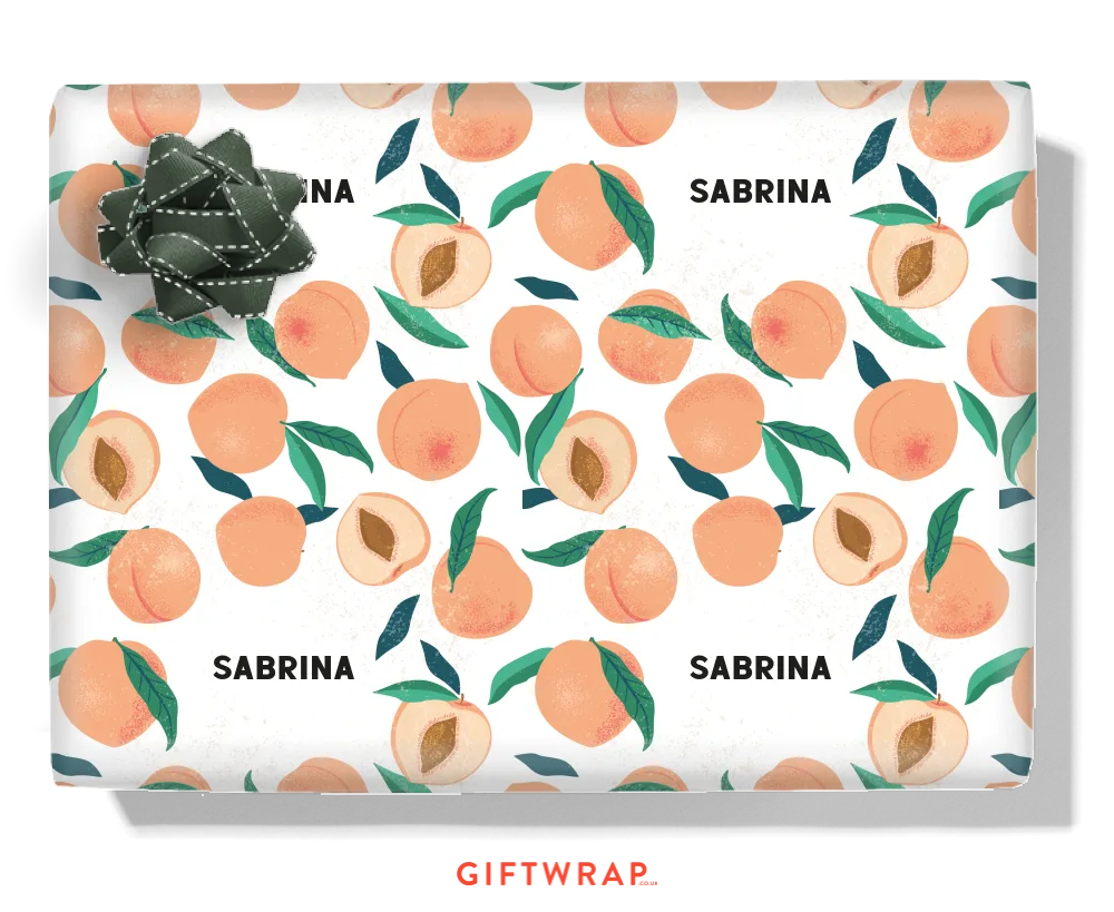 Peachy Personalised Wrapping Paper