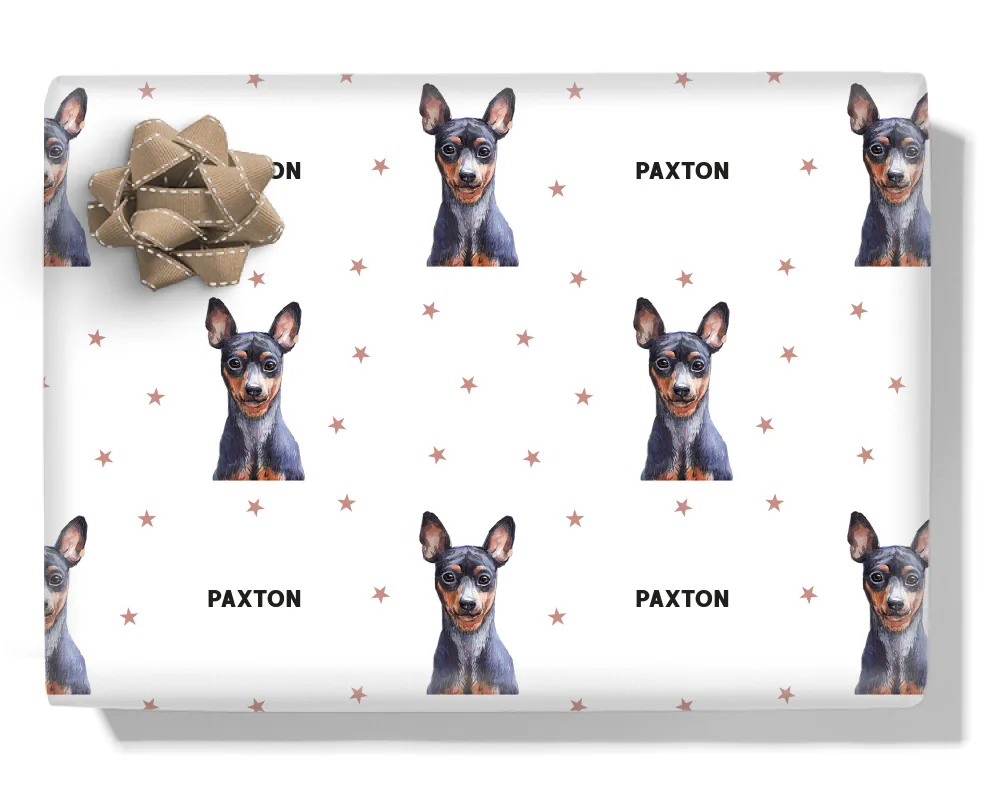 Miniature Pinscher Personalised Wrapping Paper