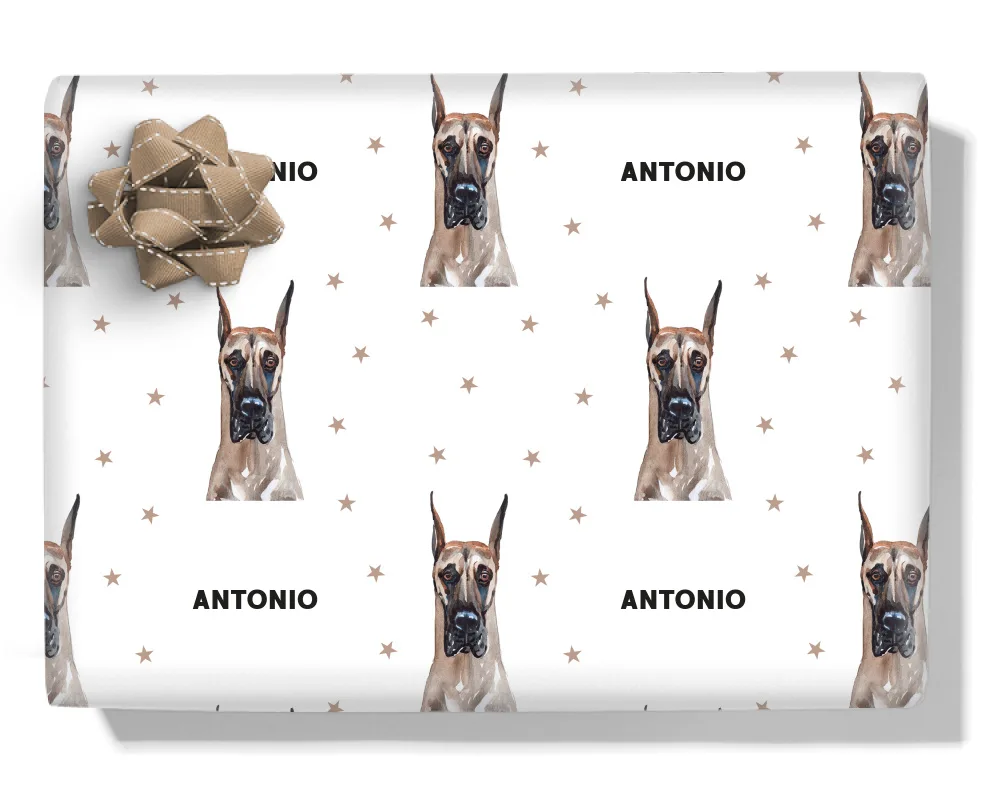 Great Dane Personalised Wrapping Paper