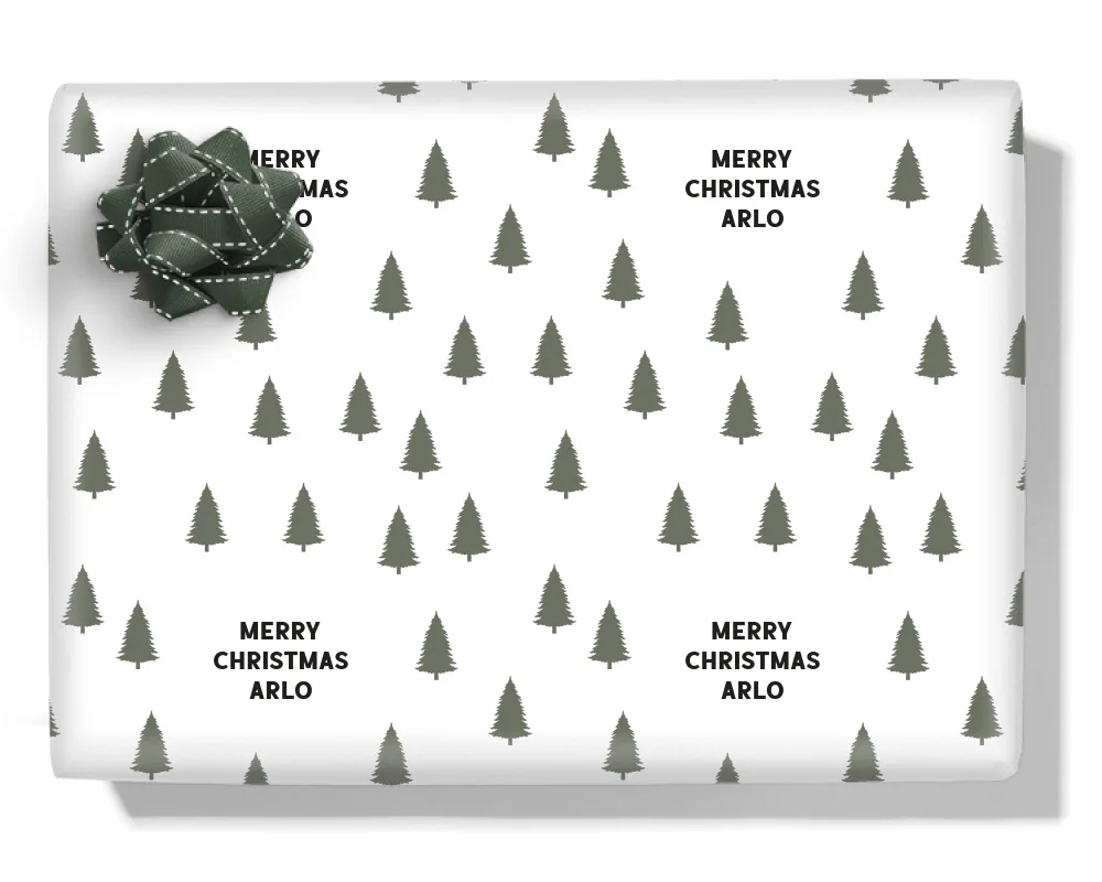 Winter Trees Personalised Wrapping Paper