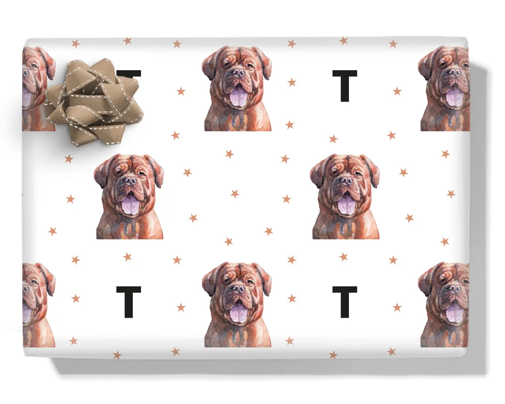 Dogue De Bordeaux Personalised Wrapping Paper