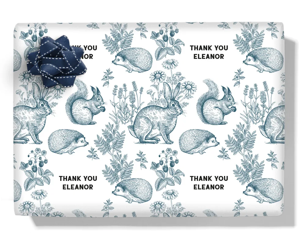 Spring Meadow Personalised Wrapping Paper