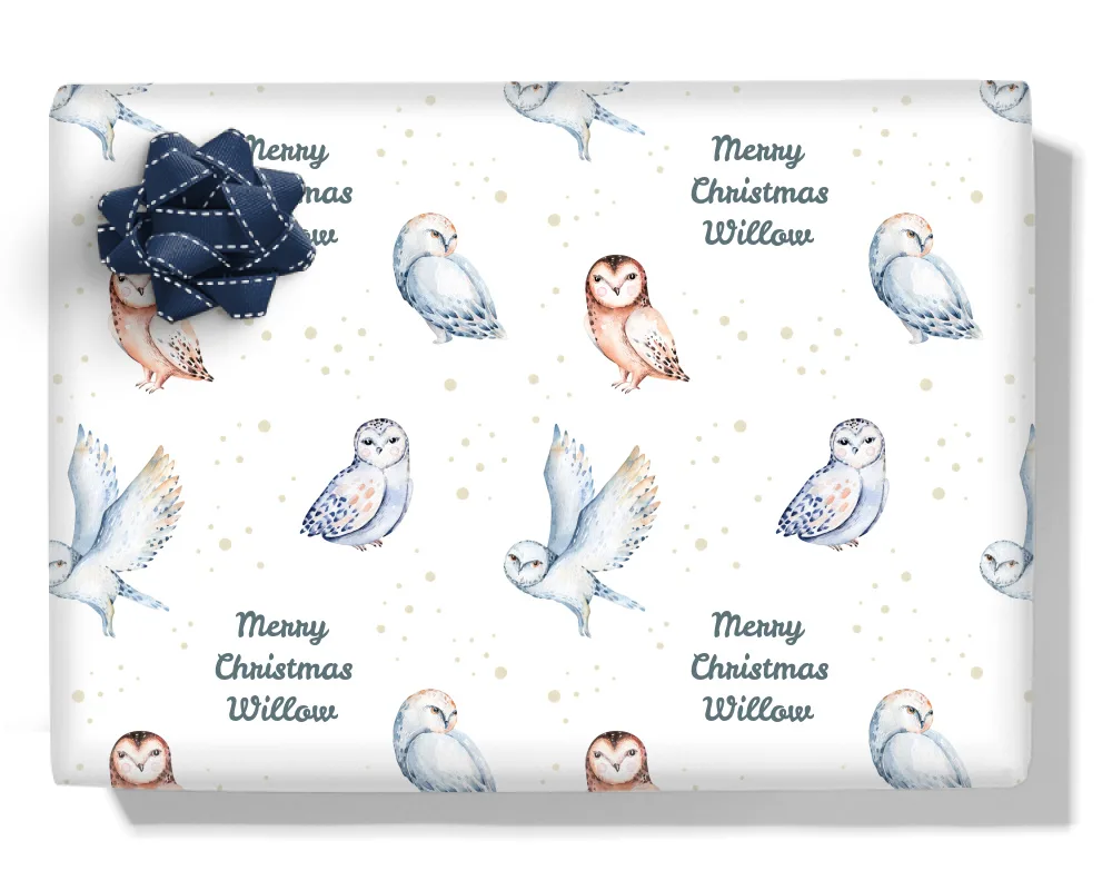 Owls Personalised Wrapping Paper