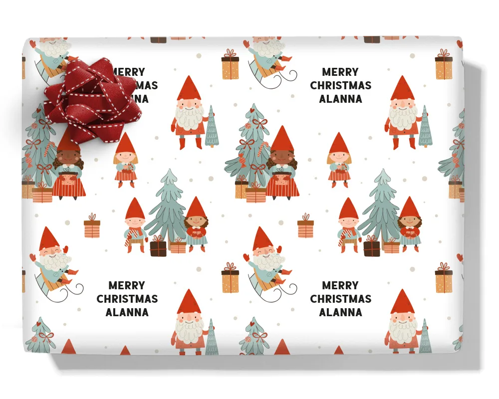 Santa's Elves Personalised Wrapping Paper