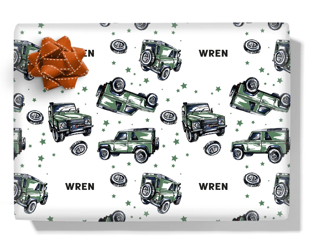 Off Road Car Personalised Wrapping Paper