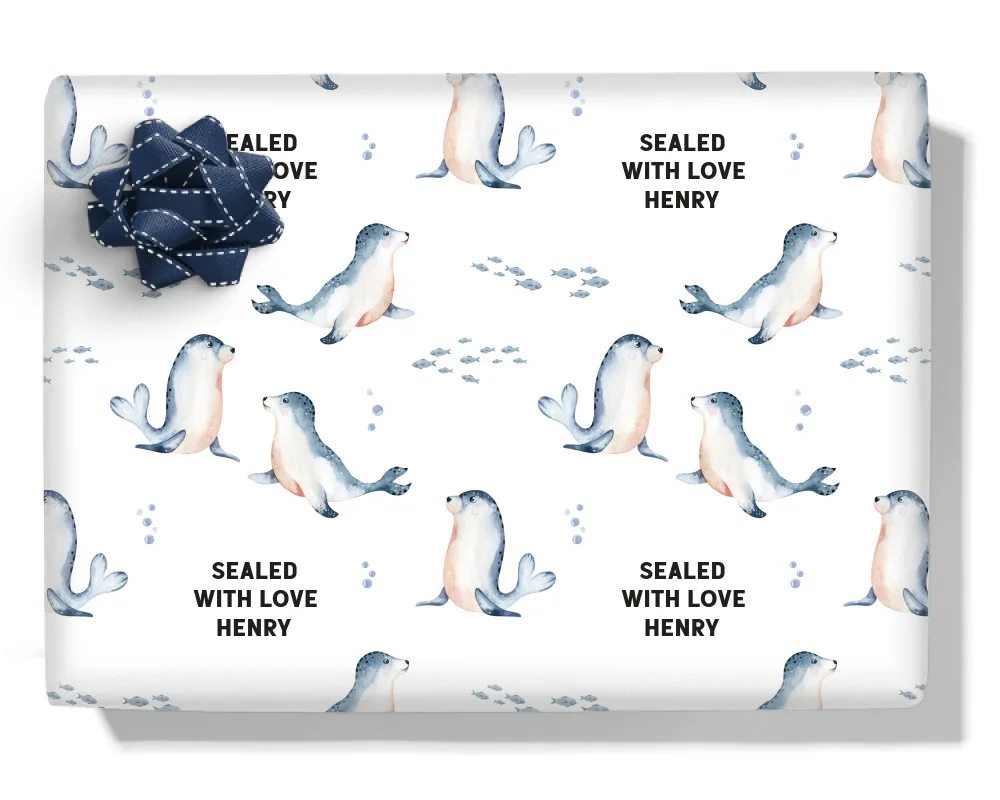 Seal Personalised Wrapping Paper