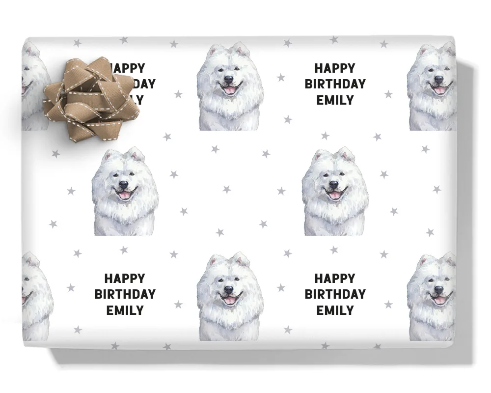 Samoyed Personalised Wrapping Paper