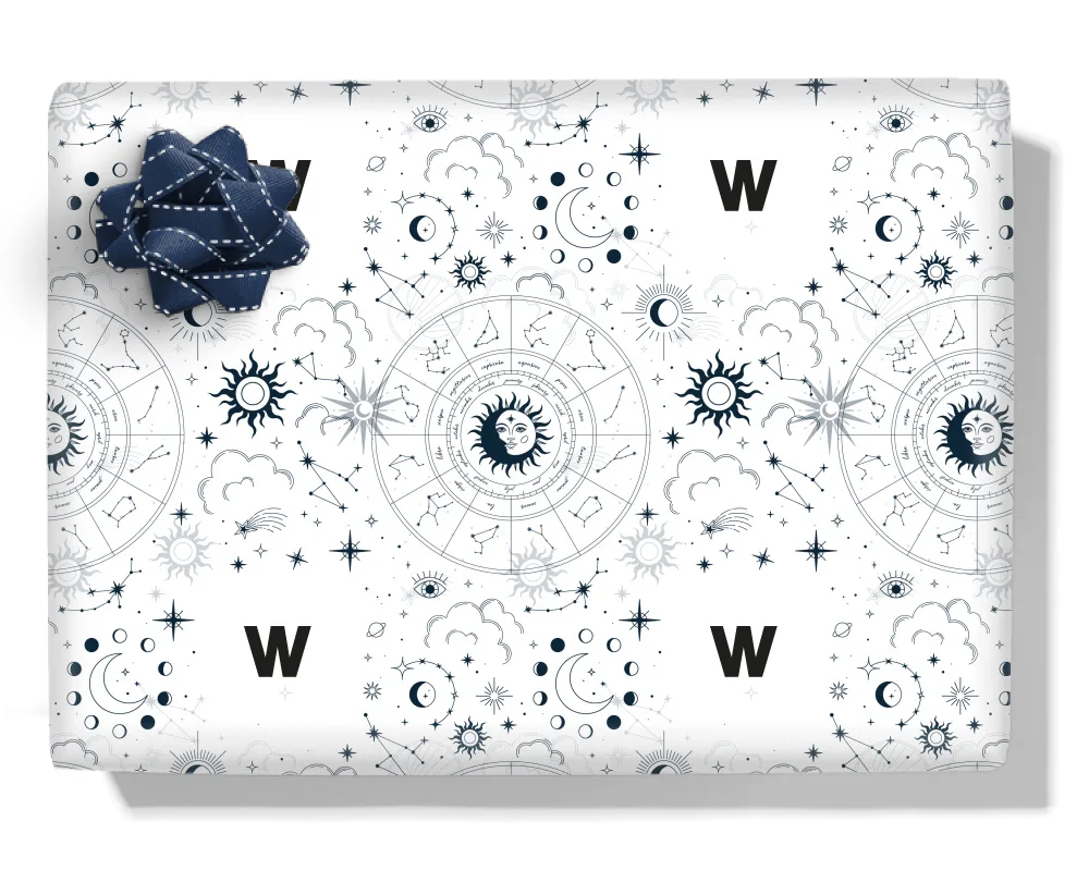 Zodiac Wheel Personalised Wrapping Paper