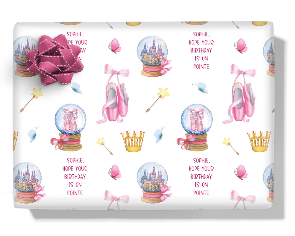 Ballet Princess Personalised Wrapping Paper