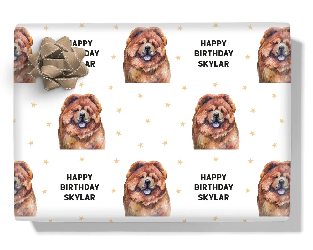 Chow Chow Personalised Wrapping Paper