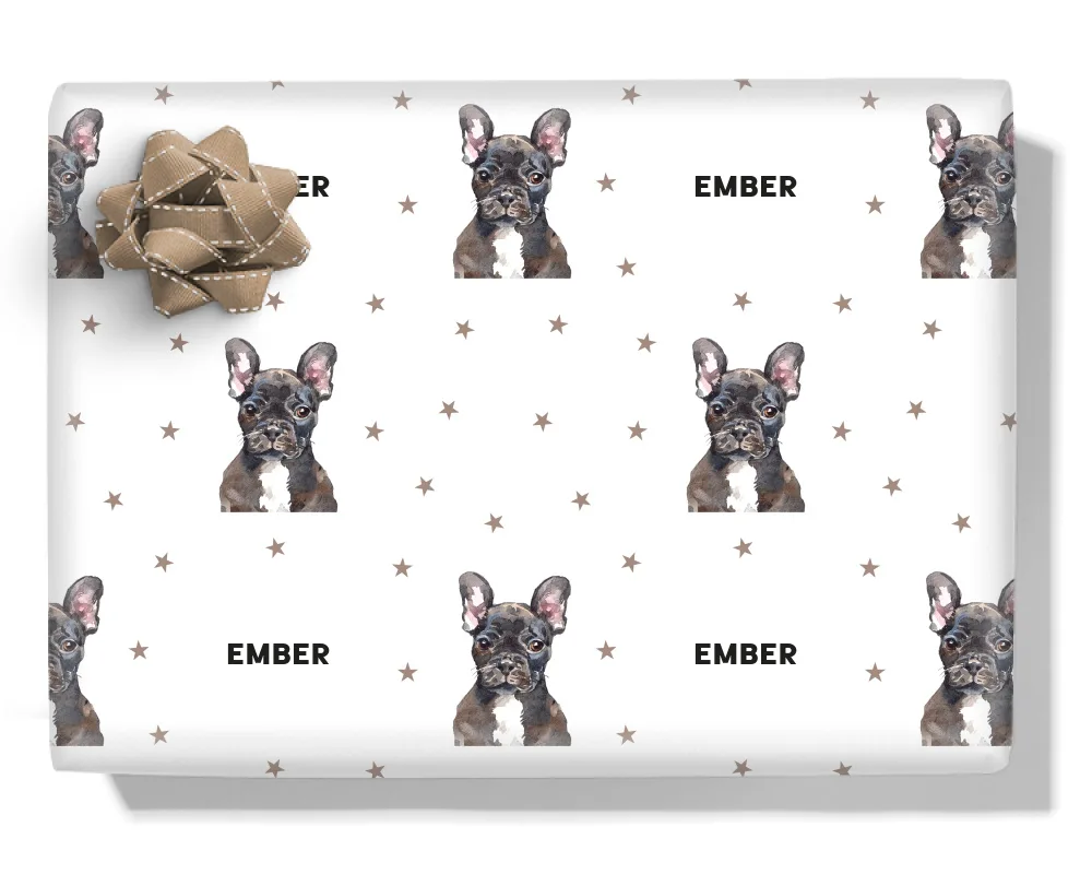 French Bulldog Personalised Wrapping Paper