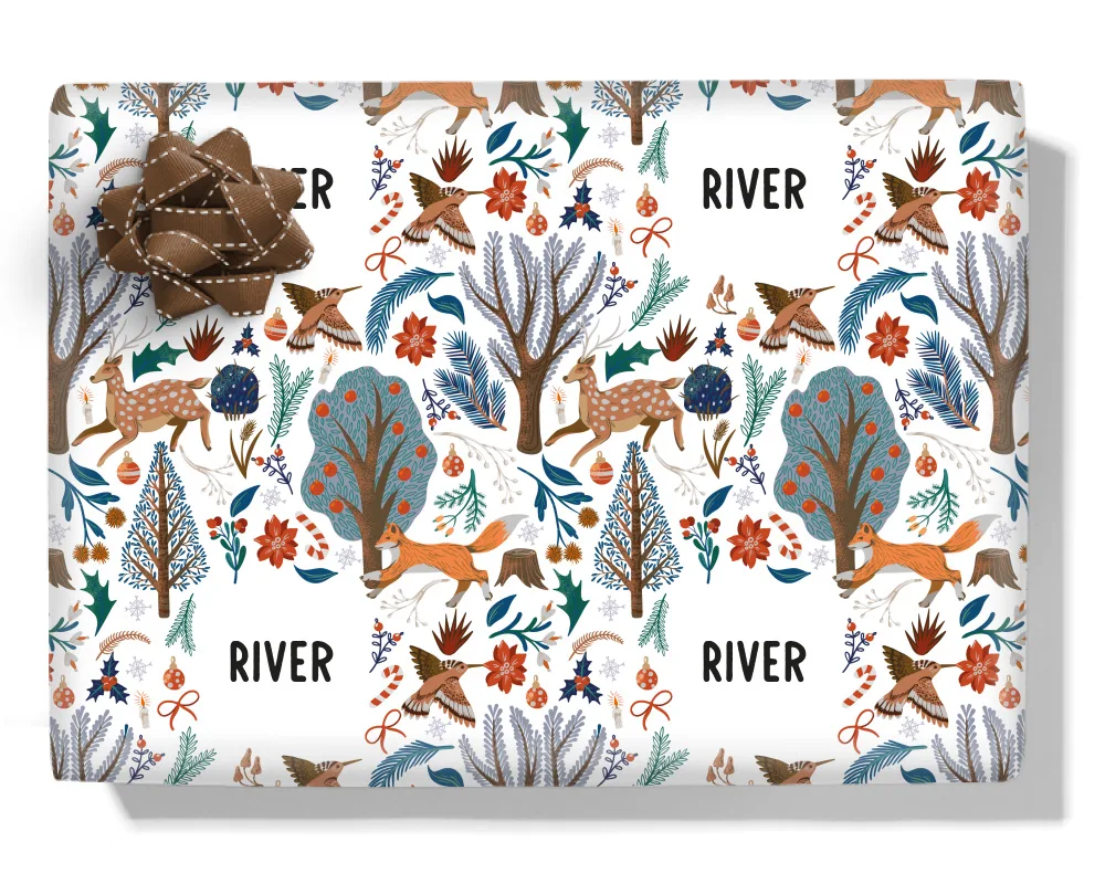 Wonderland Forest Personalised Wrapping Paper