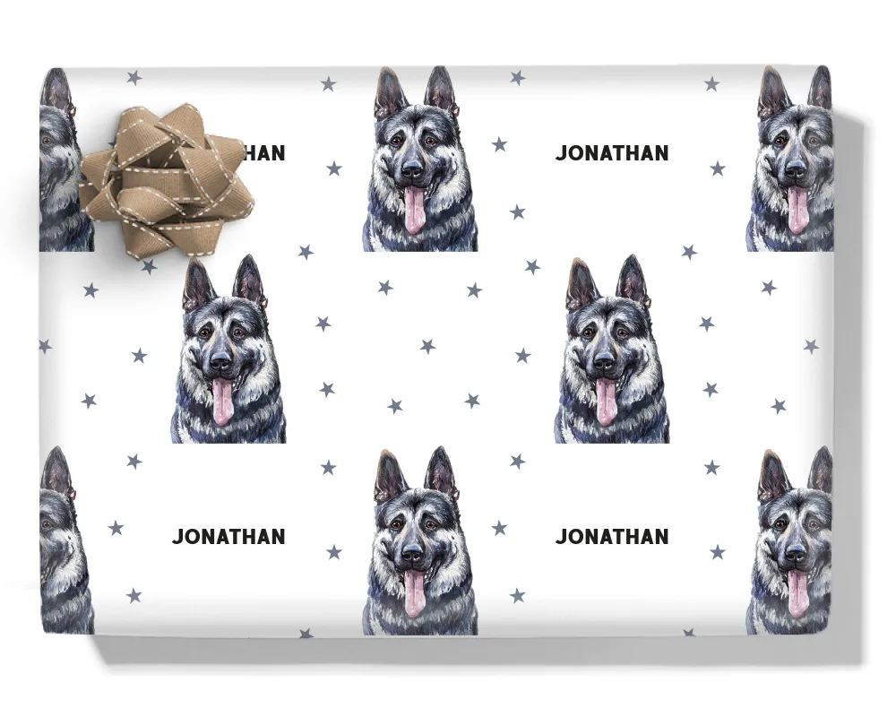 East European Shepherd Personalised Wrapping Paper