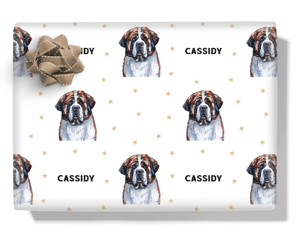 Saint Bernard Personalised Wrapping Paper