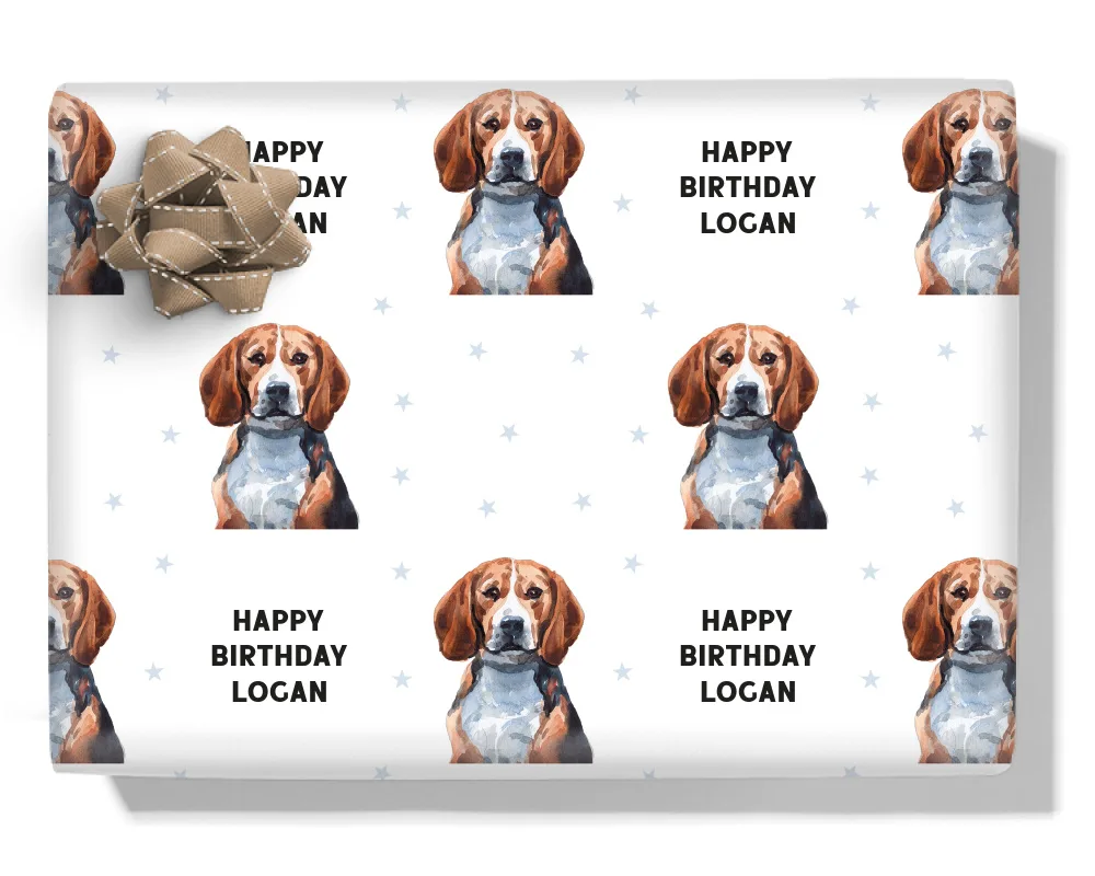 Beagle Personalised Wrapping Paper