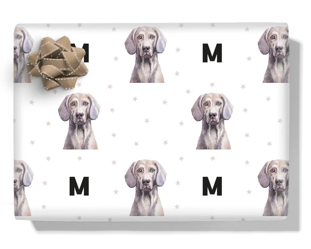 Weimaraner Personalised Wrapping Paper