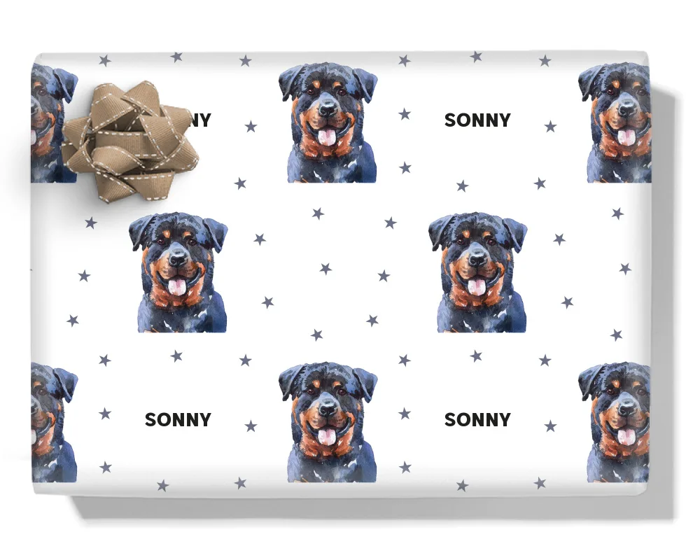 Rottweiler Personalised Wrapping Paper