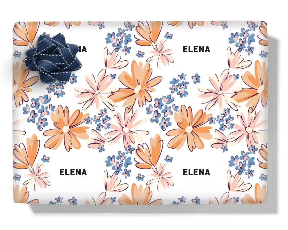 Summer Daisies Personalised Wrapping Paper