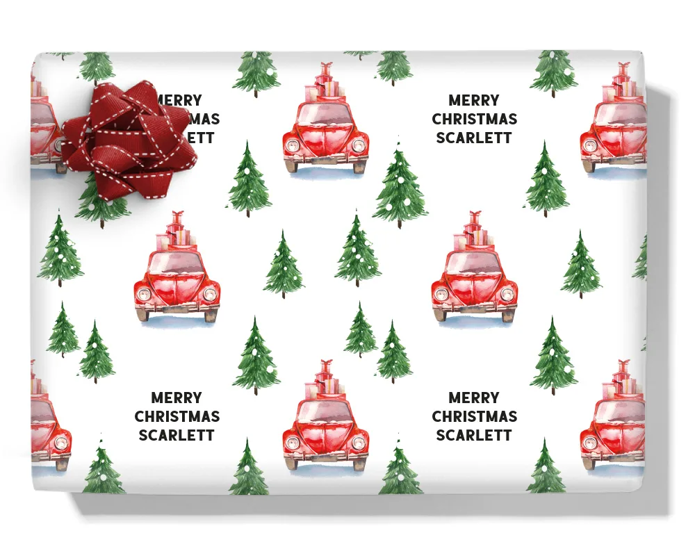 Christmas Traffic Personalised Wrapping Paper