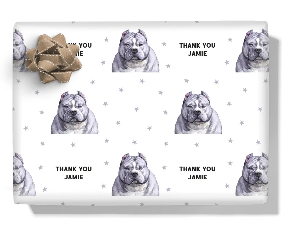 American Bully Personalised Wrapping Paper