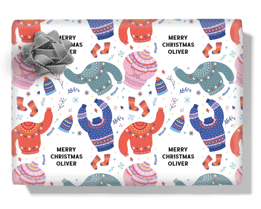 Christmas Jumpers Personalised Wrapping Paper