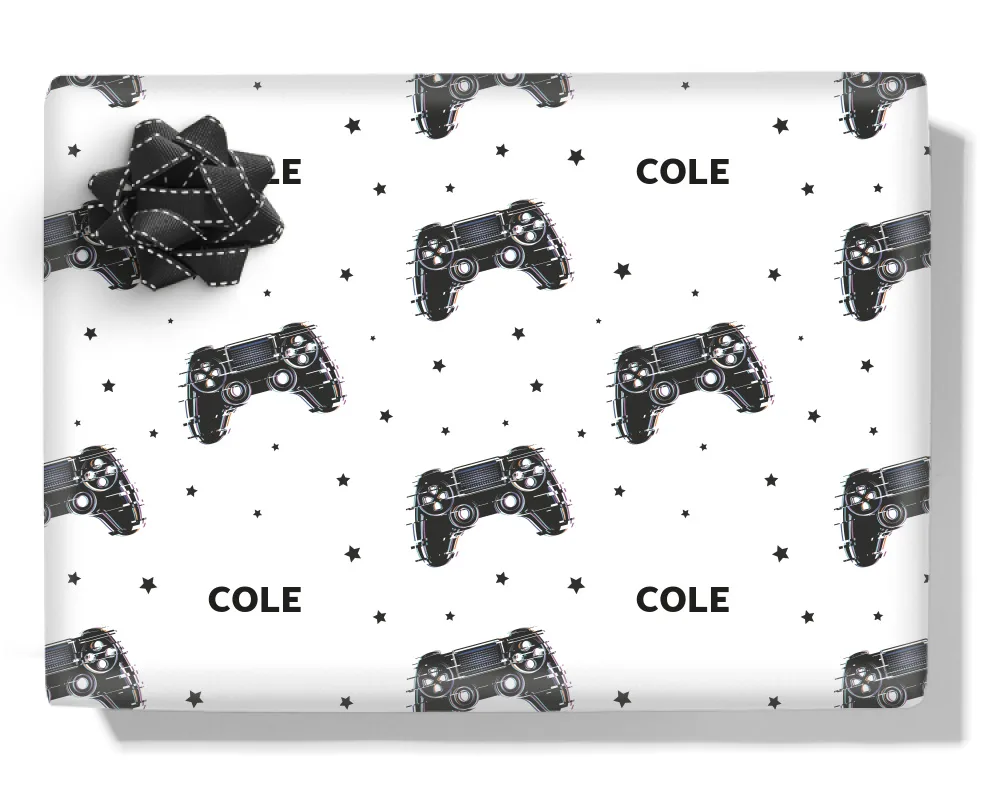 Gaming Controller Personalised Wrapping Paper