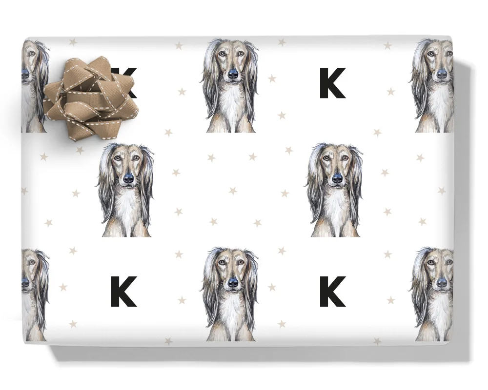 Saluki Personalised Wrapping Paper