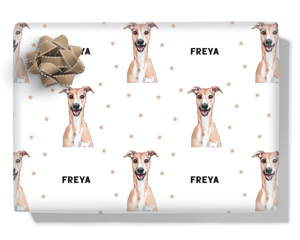 Whippet Personalised Wrapping Paper