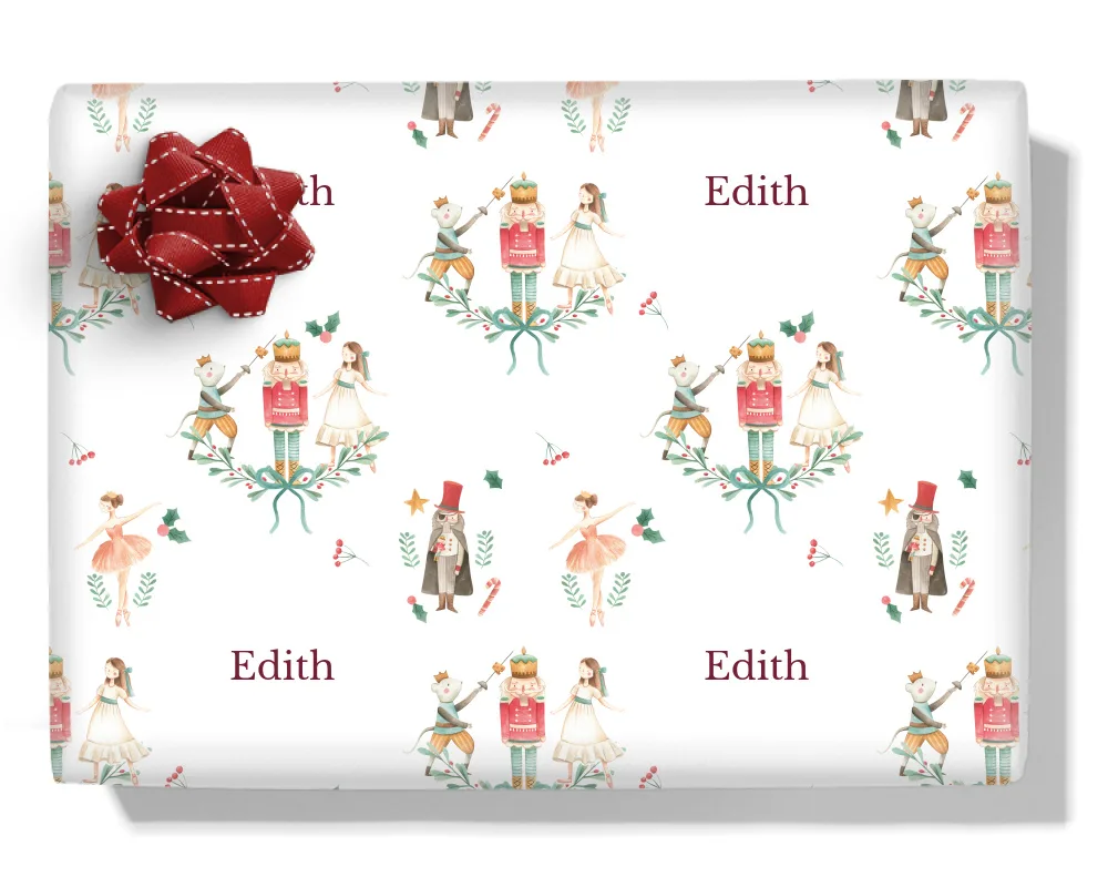 Nutcracker Christmas Personalised Wrapping Paper