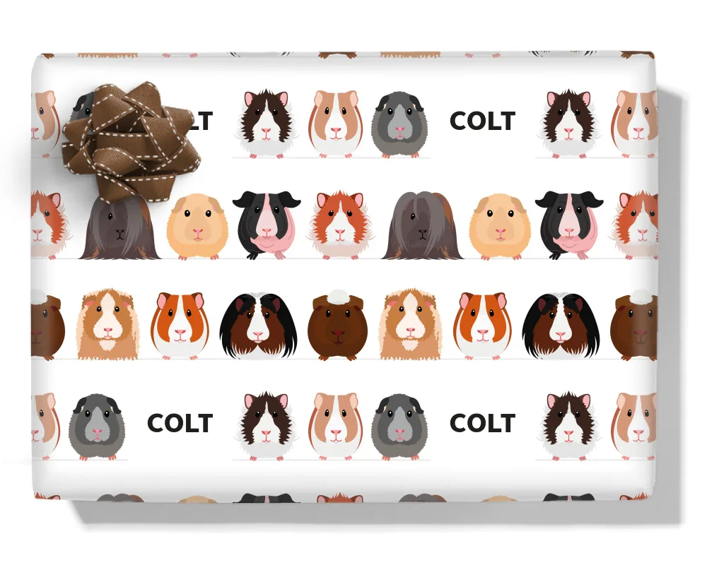 Guinea Pigs Personalised Wrapping Paper