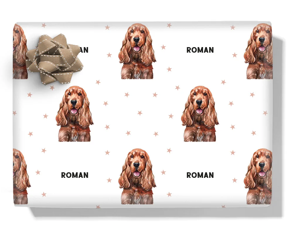Cocker Spaniel Personalised Wrapping Paper