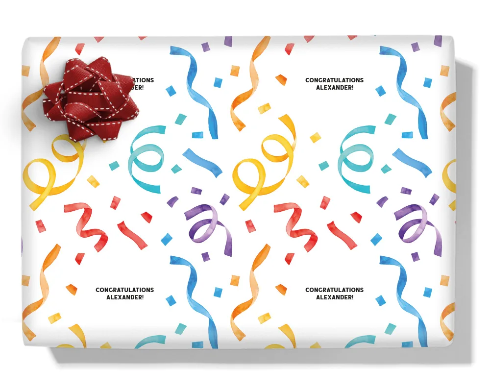 Celebration Personalised Wrapping Paper
