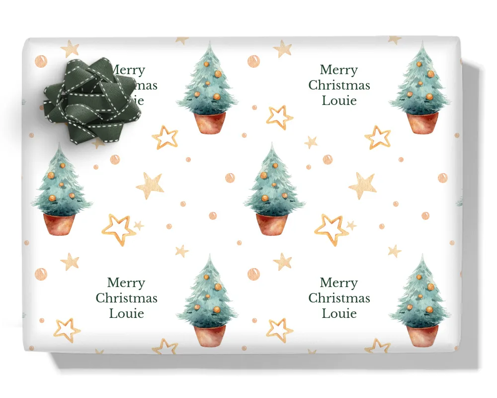Oh Christmas Tree Personalised Wrapping Paper