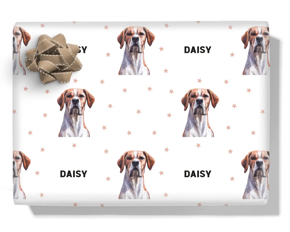 English Pointer Personalised Wrapping Paper