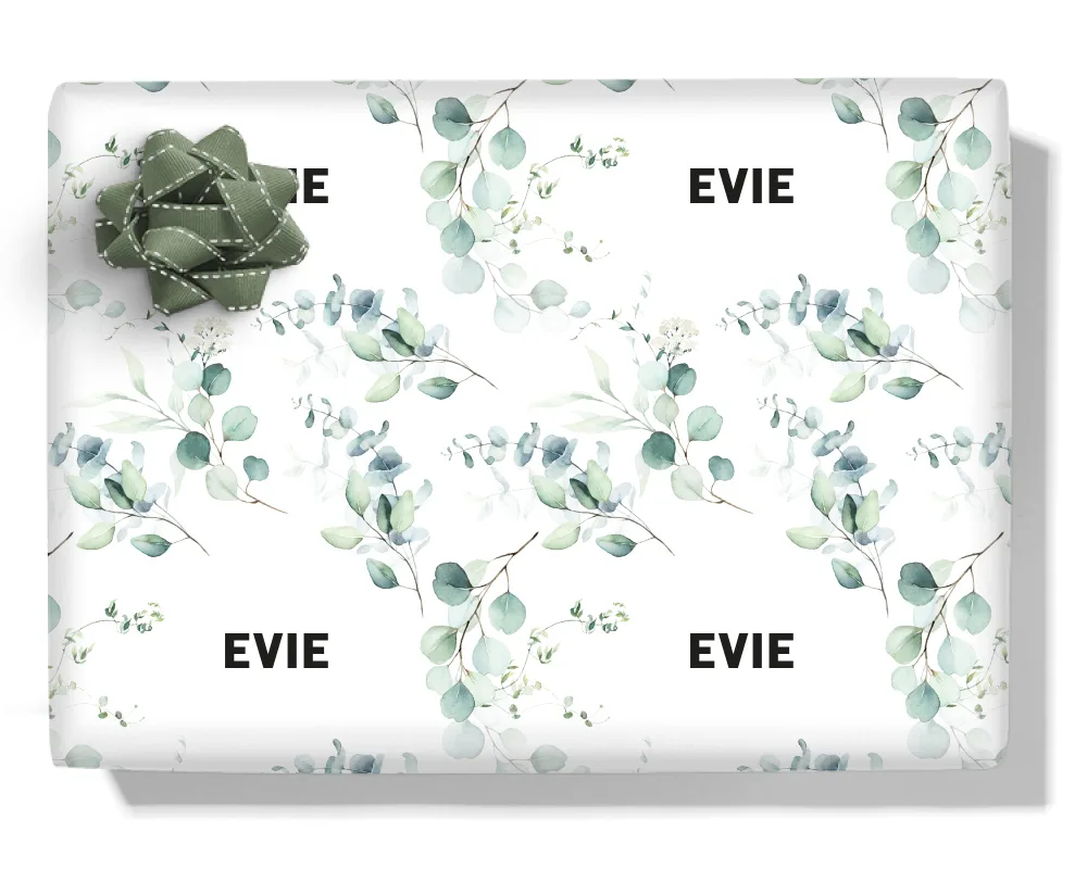 Eucalyptus Personalised Wrapping Paper