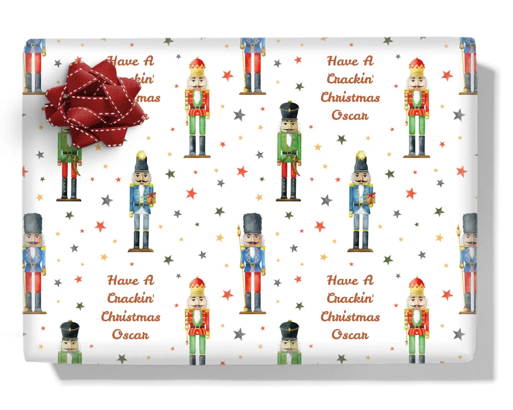 Nutcracker Stars Personalised Wrapping Paper