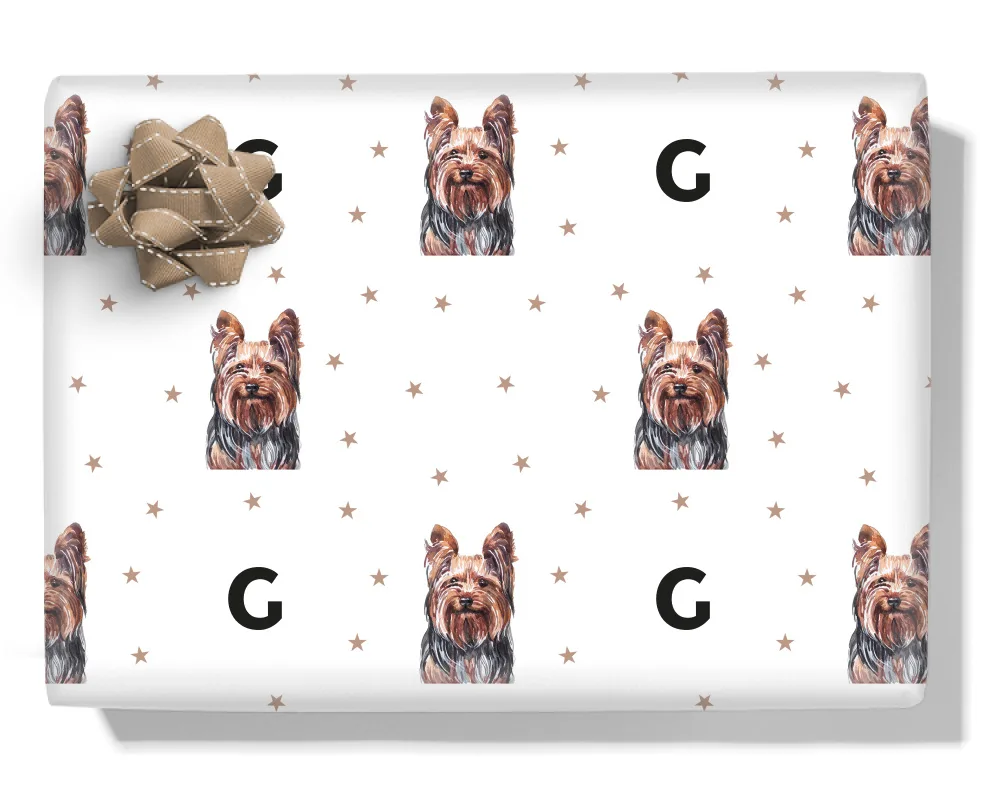 Yorkshire Terrier Personalised Wrapping Paper